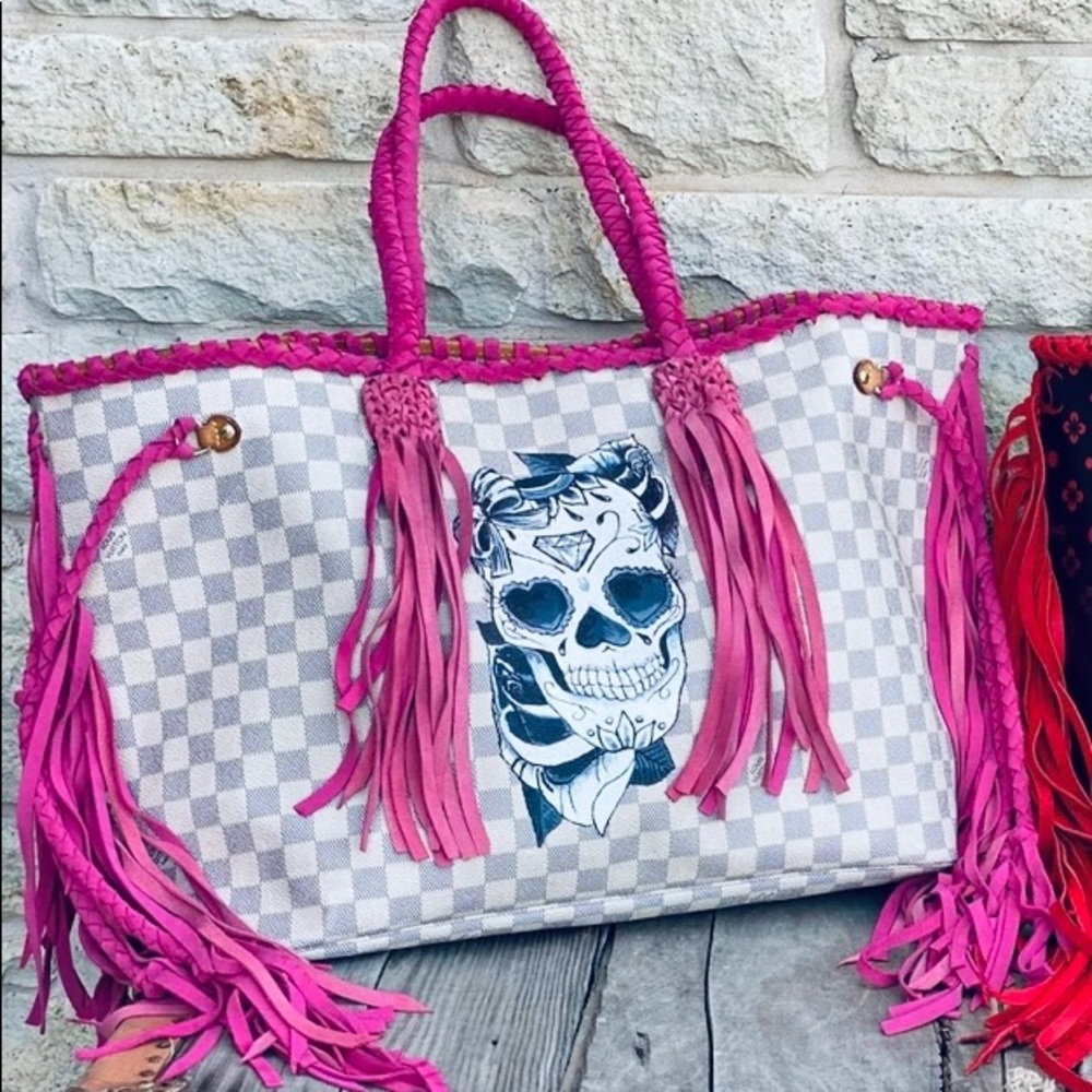 One of a kind Louis Vuitton Never full GM Azur from VintageGypsyBags.com